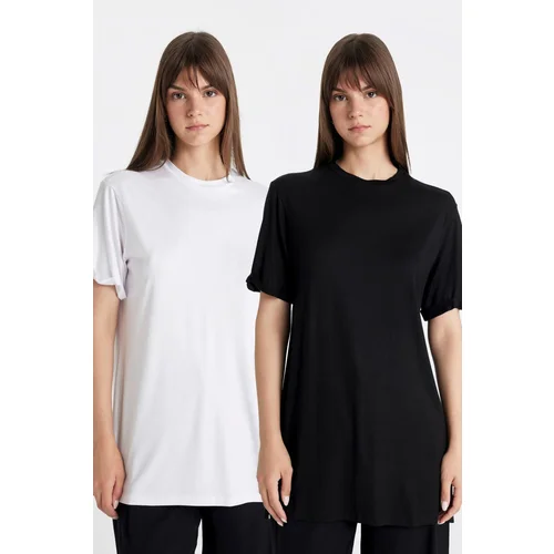 Defacto Regular Fit Short Sleeve 2-Piece T-Shirt Tunic