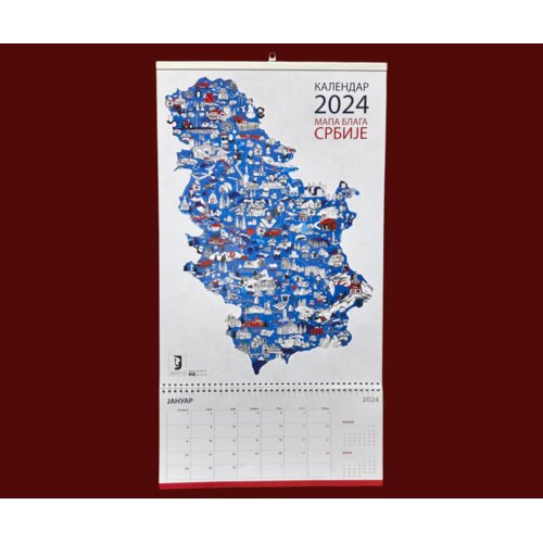 Jarilo Zidni ilustrovani kalendar Srbije za 2024. Slike