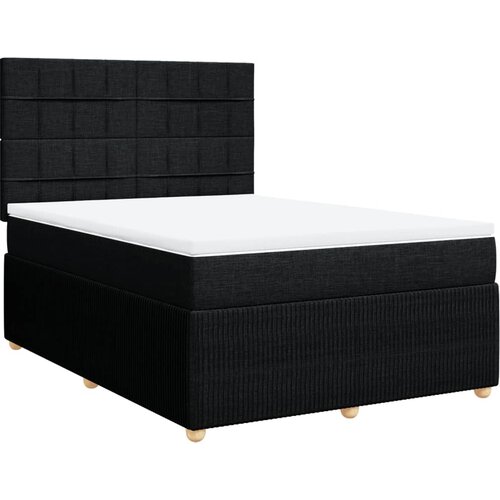 Maison Chic Box spring postelja - Vzmetna postelja z vzmetnico črna 140x200 cm blago SL5097, (21886778) Cene