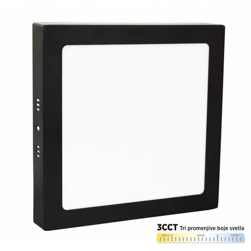 Mitea Lighting nadgradni kvadratni led panel crni 24W 3000~6500K M24NK-BK-CCT Cene