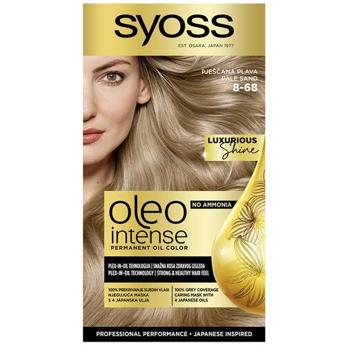 Syoss barva za lase - Oleo Intense Permanent Oil Color - 8-68 Pale Sand Slike