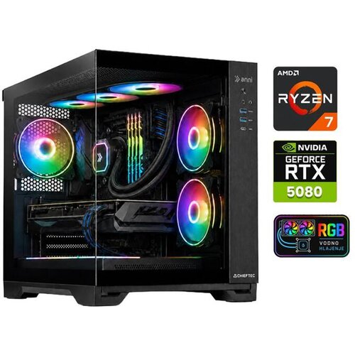 ANNI gaming namizni računalnik Gamer R7 Ryzen 7 9850X3D/64GB/2TB SSD/RTX 5080/črna Cene