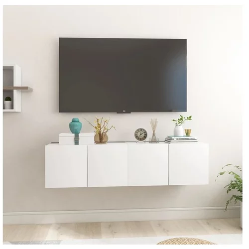  Viseča TV omarica 2 kosa bela 60x30x30 cm