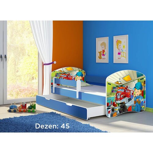 ACMA dečiji krevet ii 160x80 f + dušek 6 cm BLUE45 Slike