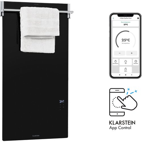 Klarstein Hot Spot Crystal Spotless Smart, infracrveni grijač, 750 W, aplikacija, crni Cijene