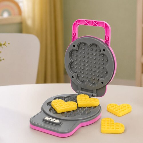 KITCHEN Set Waffle Maker Mixer Interchangeable Tips Lights Sounds Pink Slike