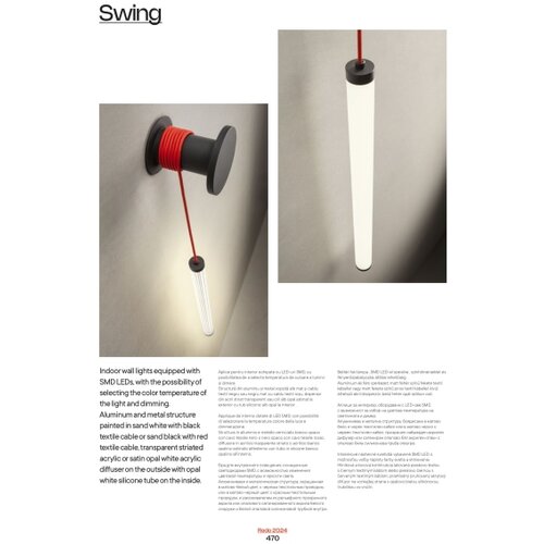  Redo 01-3301 - LED prigu&amp;scaron;iva zidna lampa SWING LED/9W/230V 3000/4000K CRI 90 bela Slike