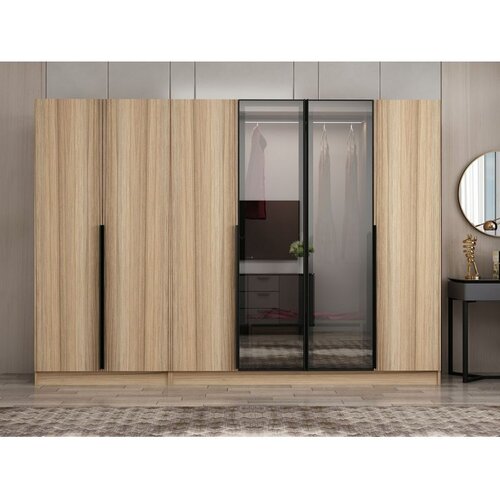 Hanah home ormar sa reflektujućim staklom Nisa 20612, 270 cm, dore Cene