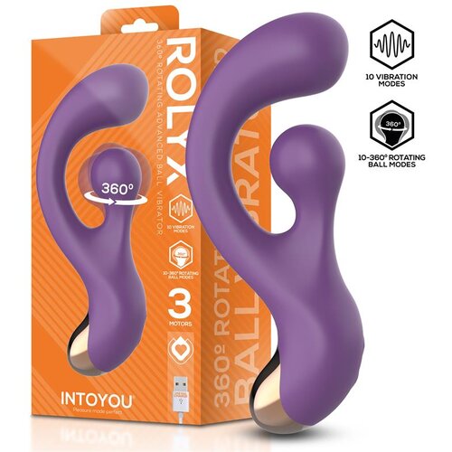 INTOYOU Rolyx 360 Rotating Advanced Ball Vibrator Purple Cene