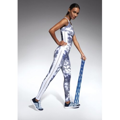 Bas Bleu CODE sports leggings with decorative print and mesh stripes Slike