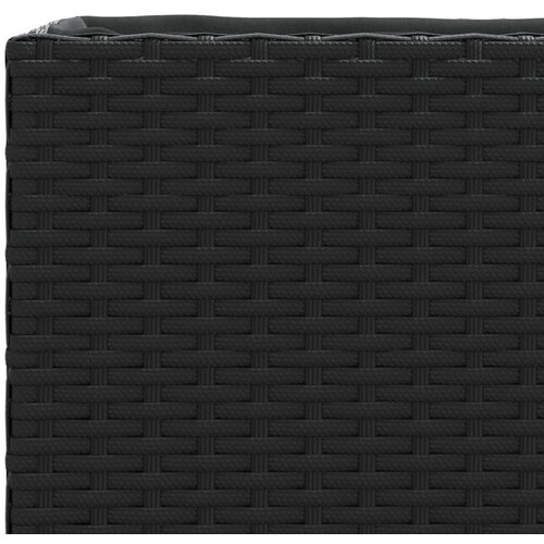  Vrtna sadilica s kotačima 3 posude crna 107x32x38 cm poliratan Slike