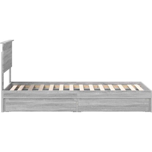  Krevet s od storage Siva Sonoma 75 x 190 cm Konstruirano drvo Slike