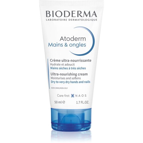 Bioderma Atoderm Cream Hand &amp;amp; Nails krema za ruke za vrlo suhu, osjetljivu i atopičnu kožu 50 ml Slike