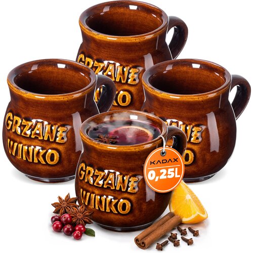 KADAX vrčki za kuhano vino 250 ml keramični vrčki darilni set 4 kosov, (5000351576) Cene