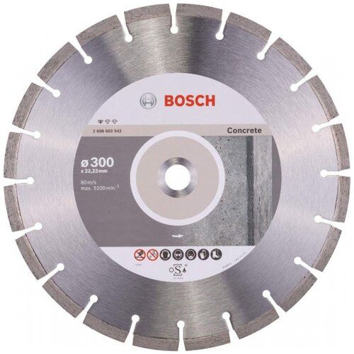 Bosch dijamantska rezna ploča za beton standard for concrete 300 x 22,23 x 3,1 x 10 mm pakovanje od 1 komada - 2608602542 Slike