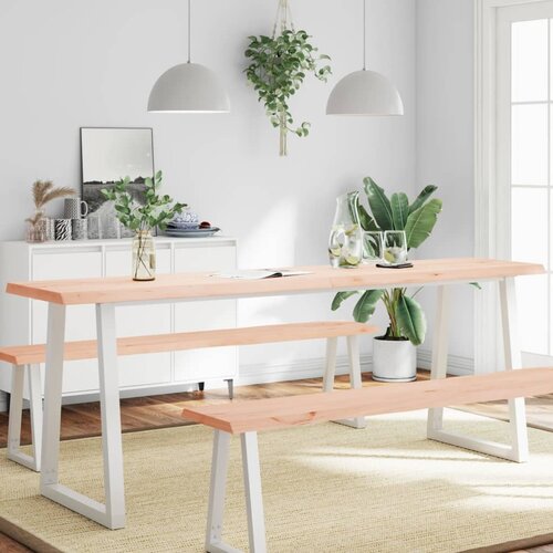 vidaXL Stolna ploča 200x40x(2-4) cm od hrastovine sa živim rubom Cijene