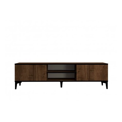 Hanah home tv polica erem walnut black Slike