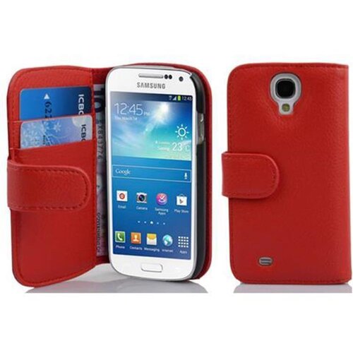 Cadorabo Ohi&scaron;je, združljivo z Samsung Galaxy S4 MINI v rdeče sladkorno jabolko - Za&scaron;čitni ovitek iz teksturiranega umetnega usnja in žep za kartice, (20559166) Cene