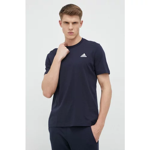 Adidas Pamučna majica boja: tamno plava, jednobojni model