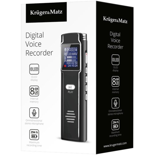  Kruger&amp;amp;Matz digitalni snimač glasa od 8 GB Slike