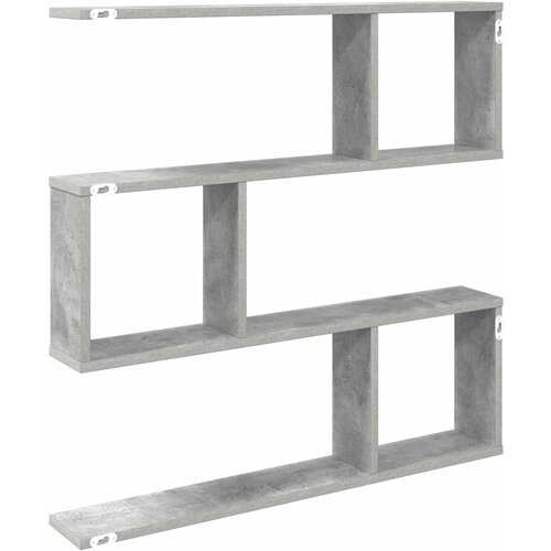  Polica na zidu Betonska siva 80 x 12 x 79,5 cm Slike