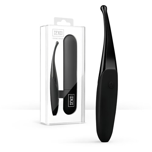 Senzi Vodoodporni klitorisni vibrator na baterije (črn) Slike