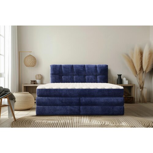 Esposa BOXSPRING POSTELJA 140 cm x 200 cm , tekstil modra Slike