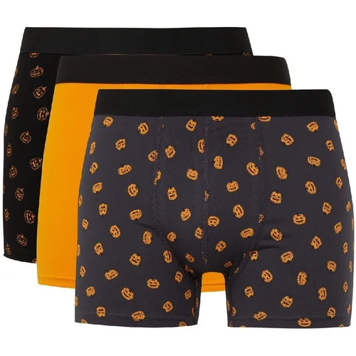 Defacto Pumpkin Printed 3-Pack Boxer