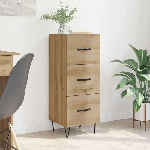 vidaXL Strani šal artisan hrast 34 x 34.5 x 90 cm Konstruiran les Cene