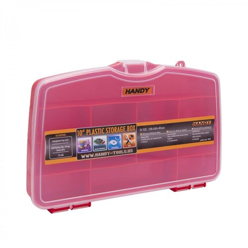 Handy Plastični kovček s predalčki rdeč velik Cene