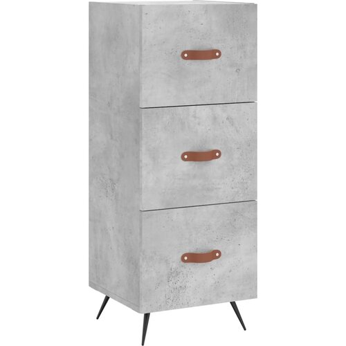  Visoka komoda siva betona 34,5x34x180 cm od konstruiranog drva Slike