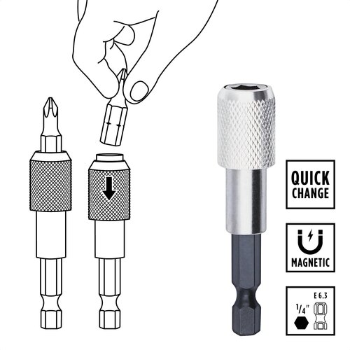 Einhell M-Case 42-del set bitova 25-50mm, 1/4&amp;quot; 25-50mm bit, 2xmag. Nastavak - (49118953) Slike