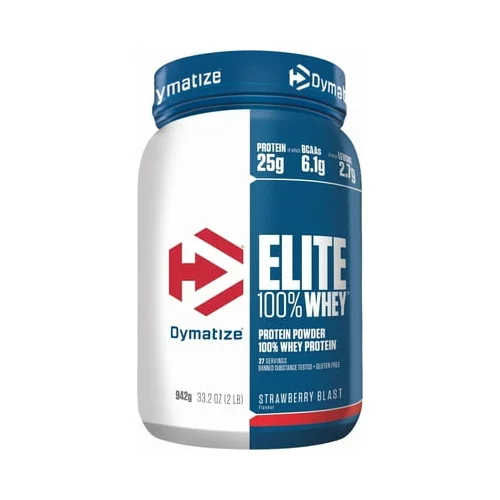 Dymatize elite 100 % whey protein powder, 942 g - strawberry blast