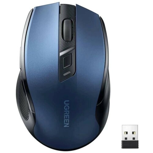 Ugreen Brezžična mi&amp;scaron;ka Bluetooth 5.0 in 2,4 Ghz z USB sprejemnikom - modra, (21282285) Slike