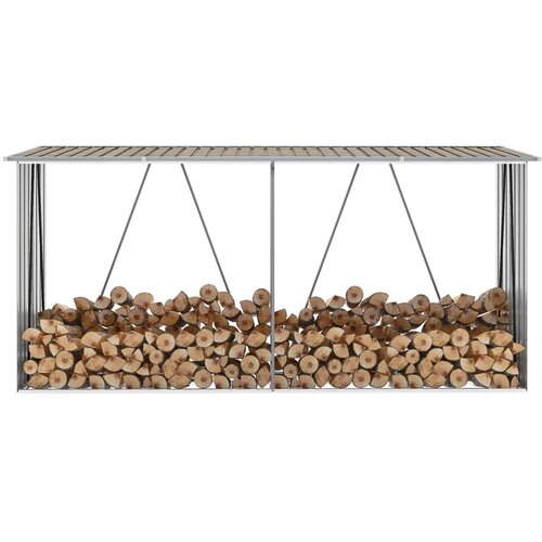  Lopa za drva pocinkano jeklo 330x84x152 cm rjava Cene