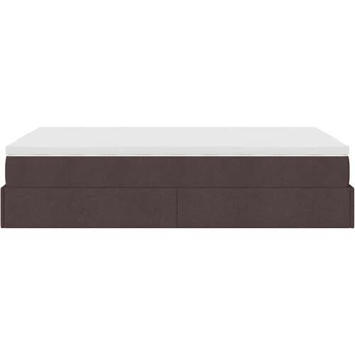 VidaXL okvir za krevet s madraca tamnosmeđi 120x190 cm od tkanine Slike