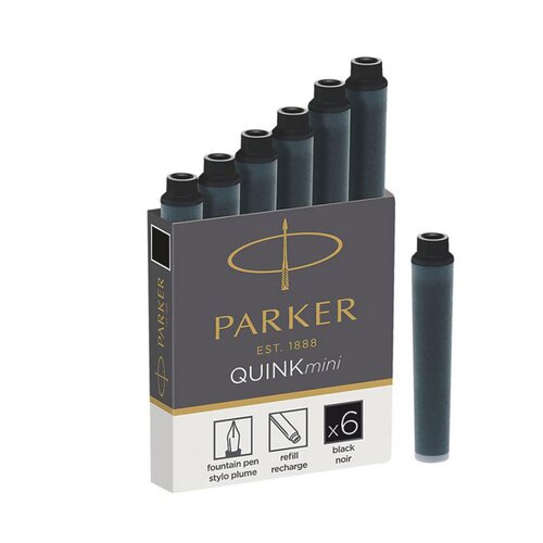 Parker Črnilni vložek Quink mini, črn, 6 kosov Cene