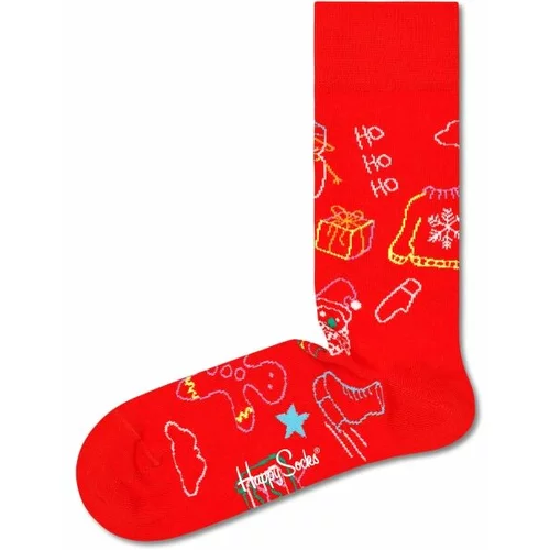 Happy Socks HO HO HO Klasične čarape, crvena, veličina