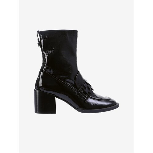H&amp;ouml;gl Black women&amp;#039;s leather patent leather ankle boots with heels Mag - Women Slike
