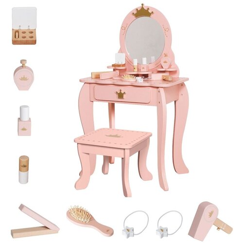 Kinder Home Dečiji sto za &amp;scaron;minkanje sa ogledalom, princeza ( V08H206B ) Slike