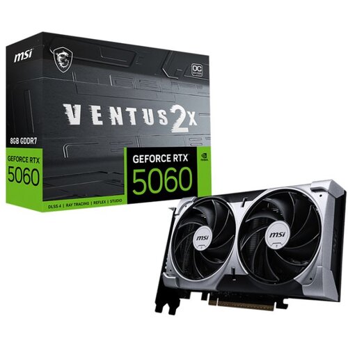 VGA MSI NVIDIA GeForce RTX 5060 8G VENTUS 2X OC 8GB GDDR7, 128bit, 3xDP, 1xHDMI Cijene