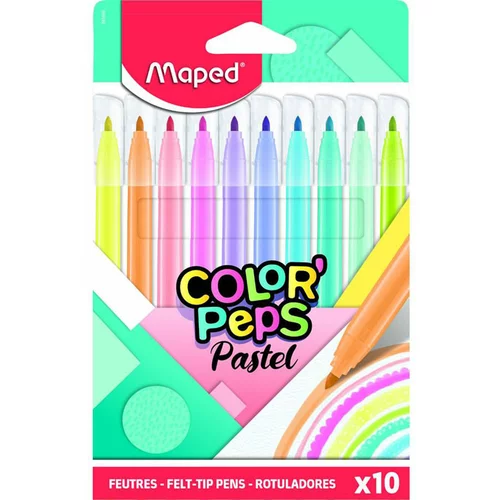 Maped Flomastri Color&apos;peps Pastel, 10 kosov