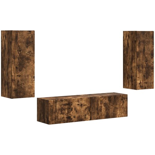  Set TV komoda 2 kom. Dimljeni hrast Slike