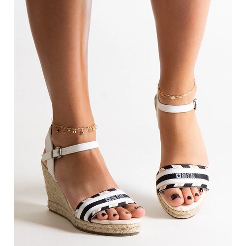 Big Star White wedge sandals Cene