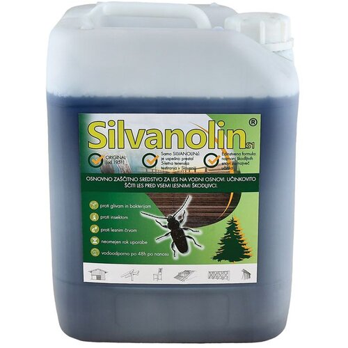 SILVAPRODUKT Zaščitni premaz za les Silvanolin zelen (10 kg, ščiti pred delovanjem lesnih gliv, insektov in morskih škodljivcev, tudi za les, izpostavljen vremensk Cene