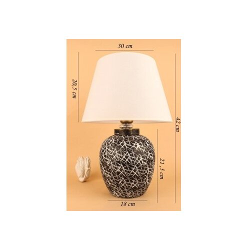 Opviq Stona lampa YL685, 30x20x42 cm, IP20, Krem-crna Cene
