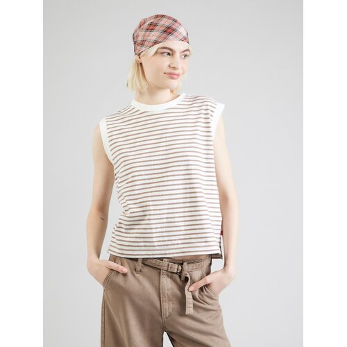 Levi&amp;#039;s Majica &amp;#039;Boxy Tank Top&amp;#039; rjava / bela Slike