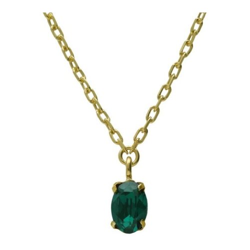 Victoria Cruz gemma emerald gold ogrlica sa swarovski kristalima ( a4514-20dg ) Slike