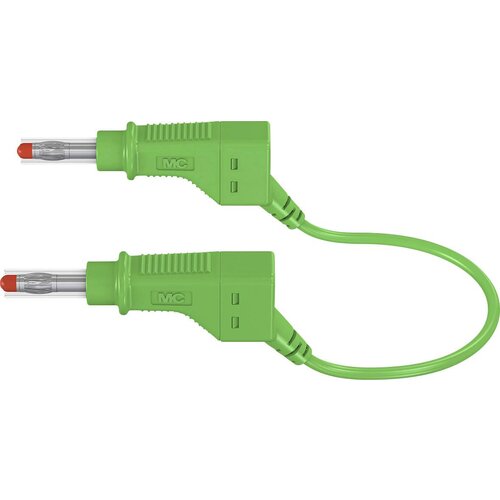 Stäubli Varnostni merilni kabel (lamelni vtič 4 mm - lamelni vtič 4 mm) 1 m zelene barve MultiContact XZG425/SIL, (20422428) Cene