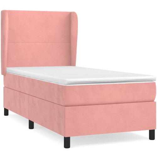 Box spring krevet s madracem ružičasti 90x190 cm bar&amp;scaron;unasti Slike